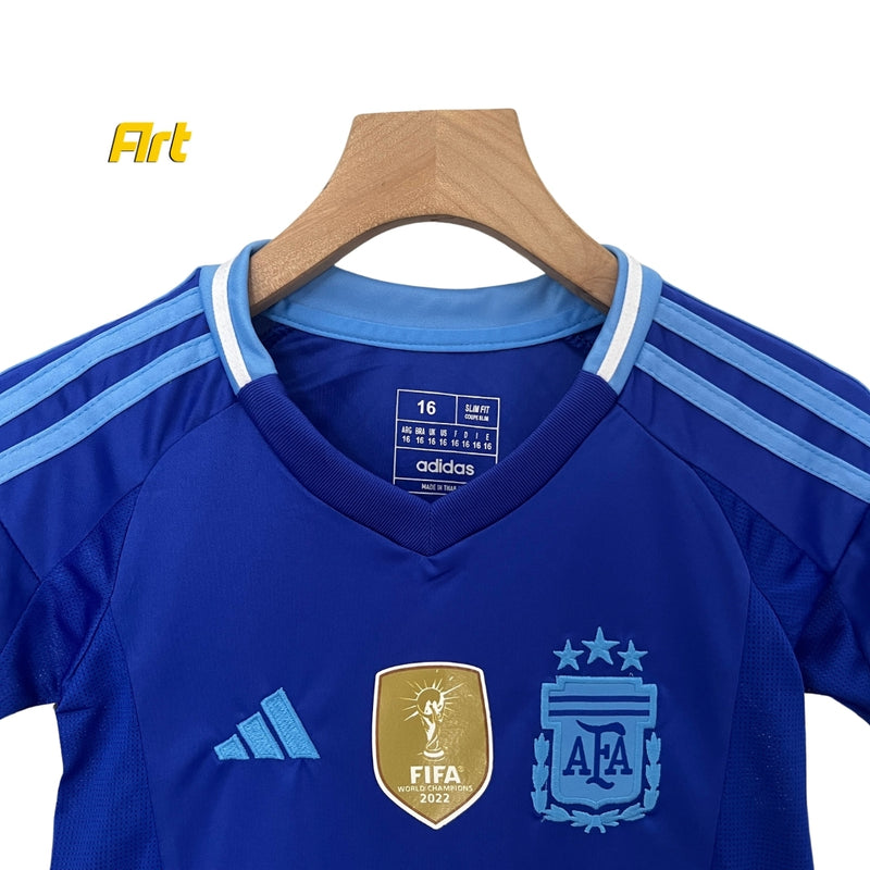 Conjunto Argentina II Away Infantil 24/25 - Azul