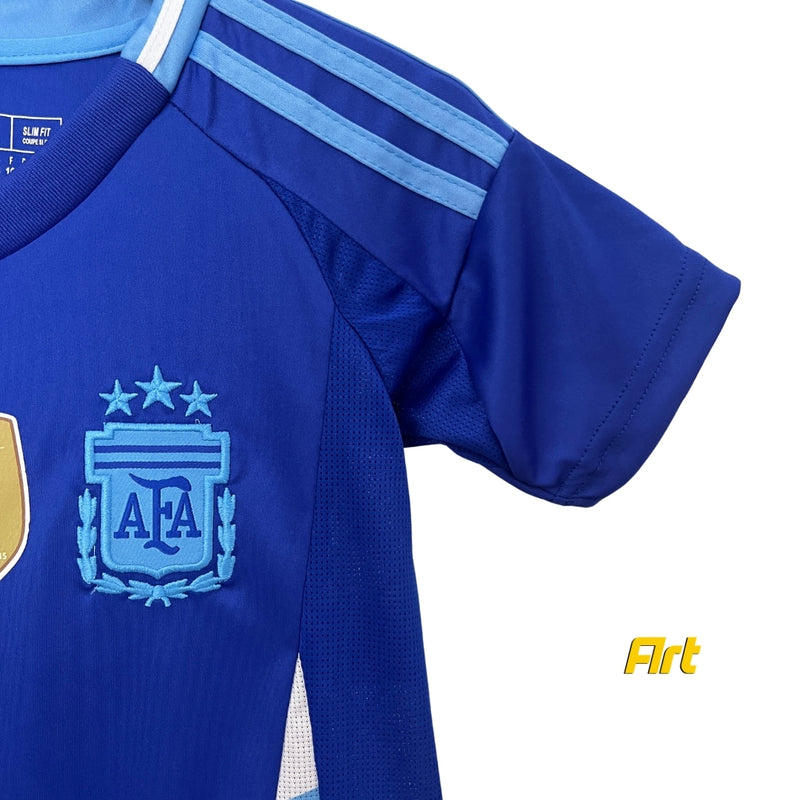 Conjunto Argentina II Away Infantil 24/25 - Azul