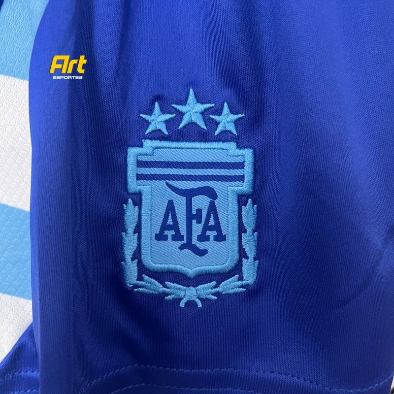 Conjunto Argentina II Away Infantil 24/25 - Azul