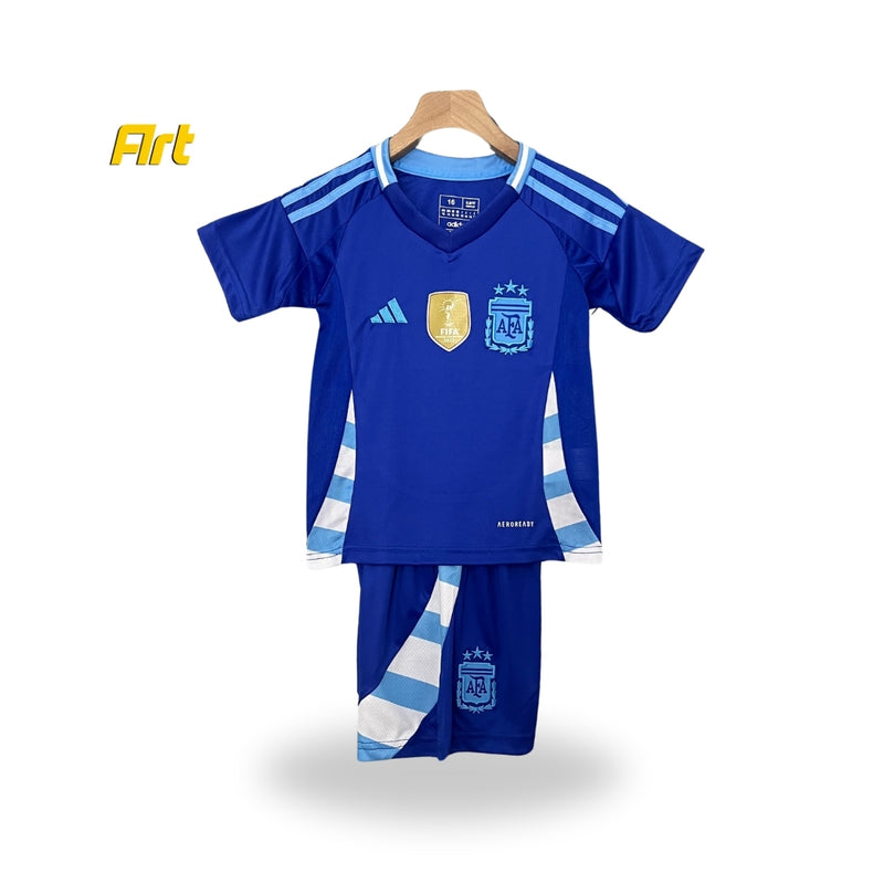 Conjunto Argentina II Away Infantil 24/25 - Azul