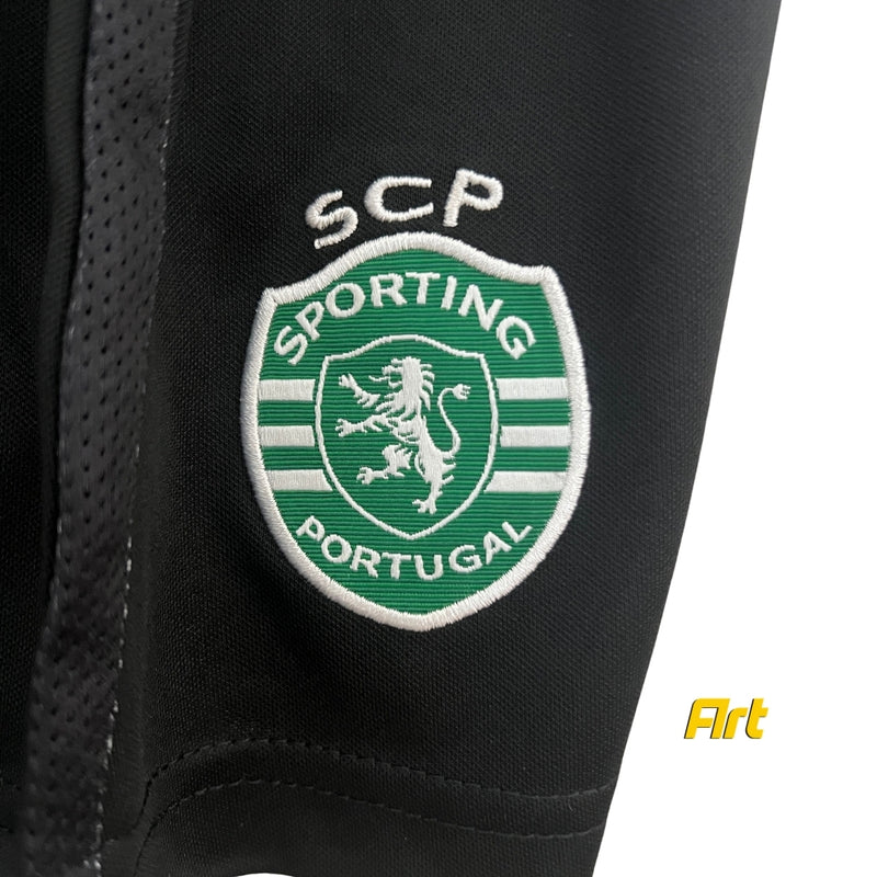 Conjunto Sporting I Home Infantil 24/25 - Preto e Verde