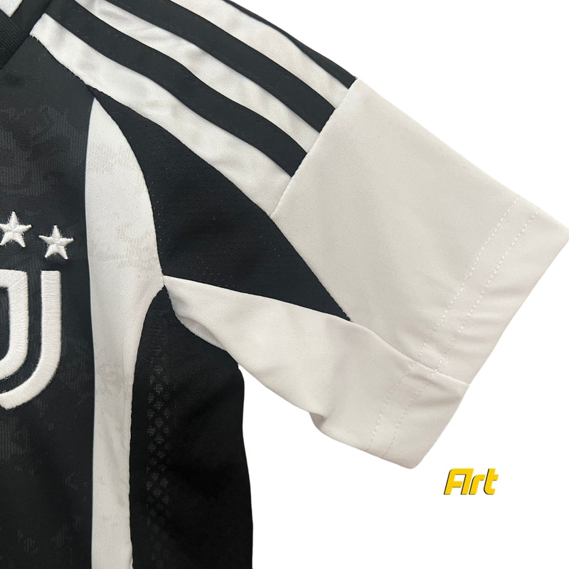 Conjunto Juventus I Home Infantil 24/25 - Preto e Branco