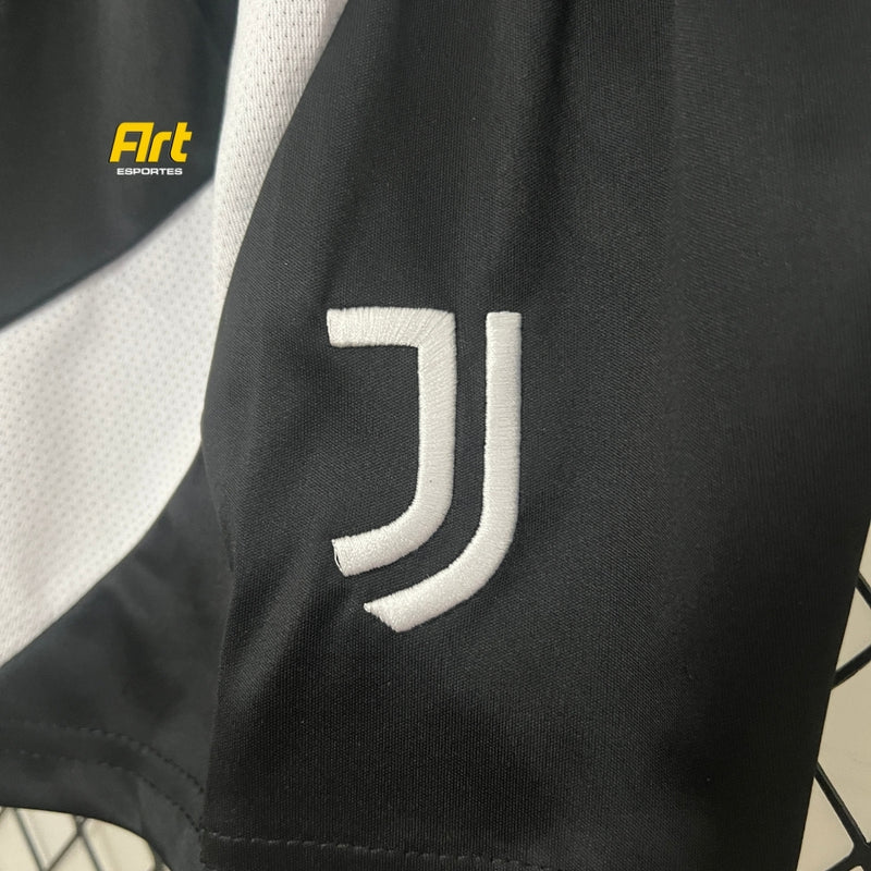 Conjunto Juventus I Home Infantil 24/25 - Preto e Branco