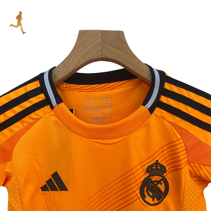 Conjunto Real Madrid II Reserva 24/25 Versão Torcedor Away - Kit de Futebol Infantil