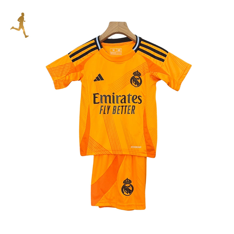 Conjunto Real Madrid II Reserva 24/25 Versão Torcedor Away - Kit de Futebol Infantil