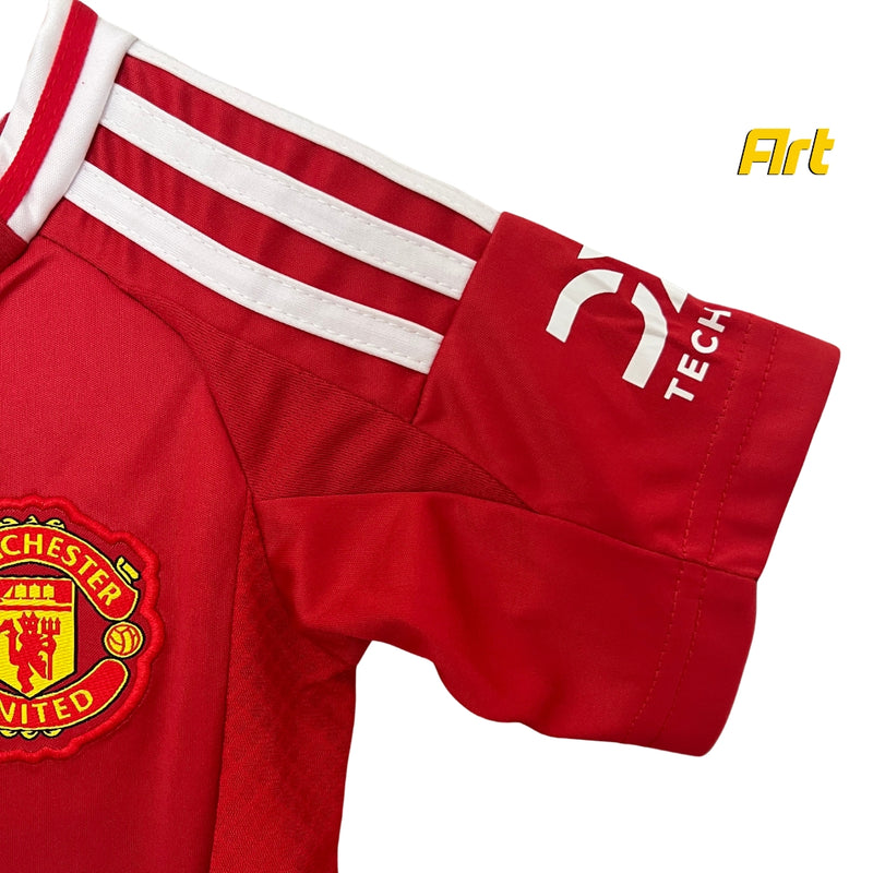 Conjunto Manchester United Infantil I Titular 24/25 Home - Vermelho