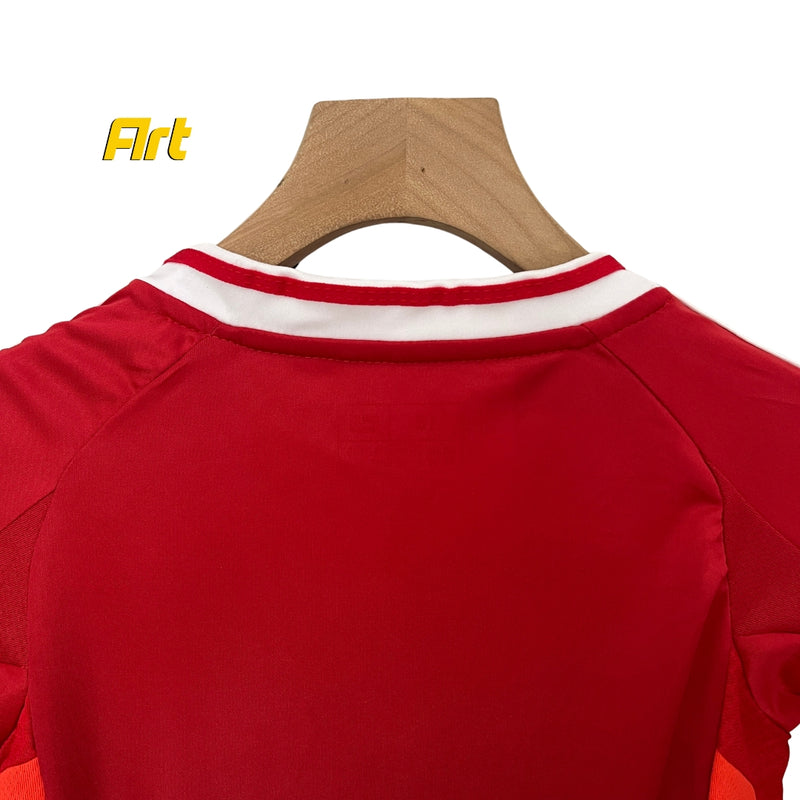 Conjunto Manchester United Infantil I Titular 24/25 Home - Vermelho