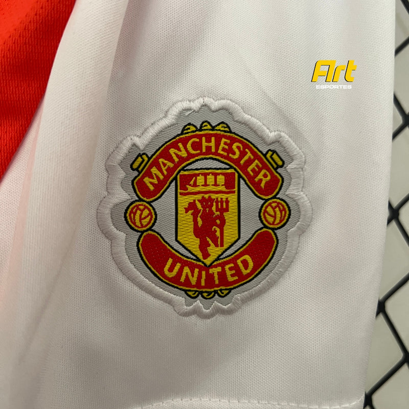 Conjunto Manchester United Infantil I Titular 24/25 Home - Vermelho