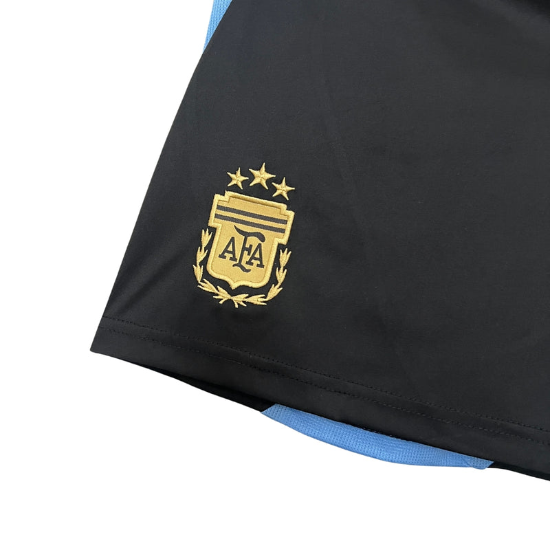 Shorts Argentina Treino 2024/25 Adidas - Versão Torcedor Preto