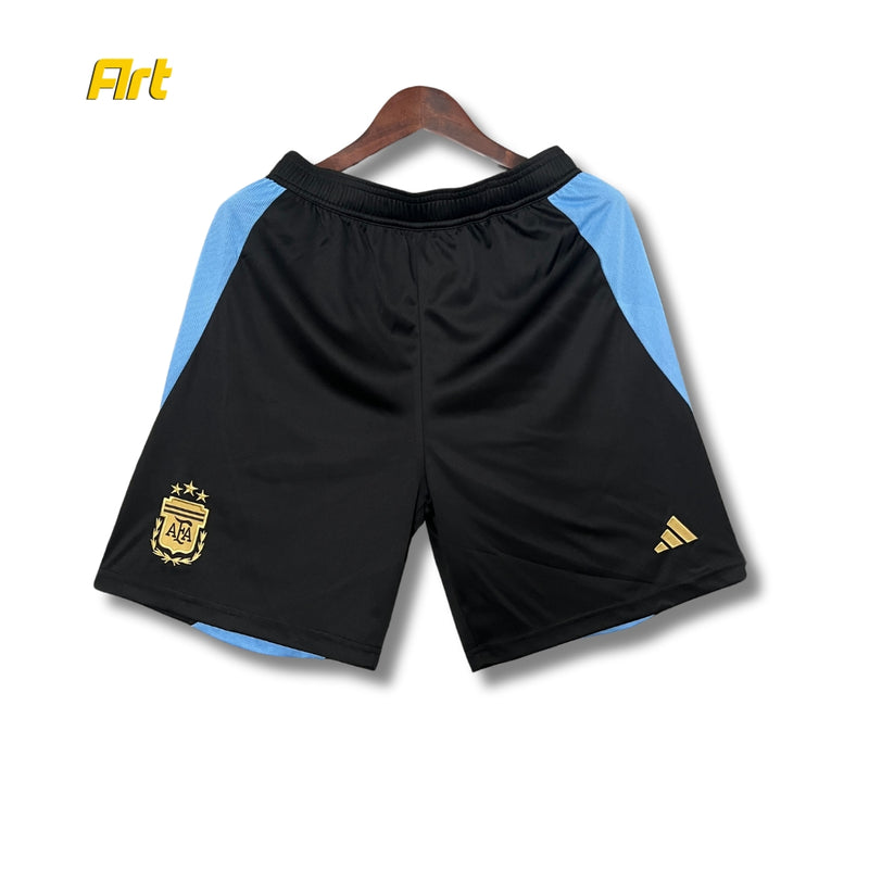 Shorts Argentina Treino 2024/25 Adidas - Versão Torcedor Preto