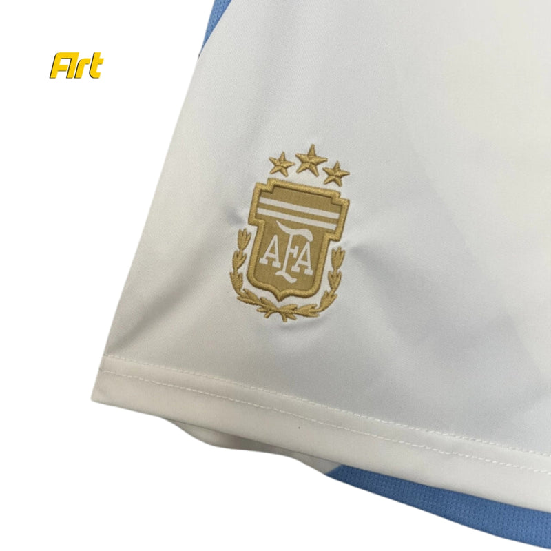 Shorts Argentina Home 2024/25 Adidas - Versão Torcedor Branco