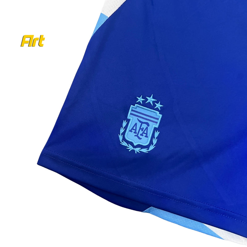 Shorts Argentina Away 2024/25 Adidas - Versão Torcedor Azul