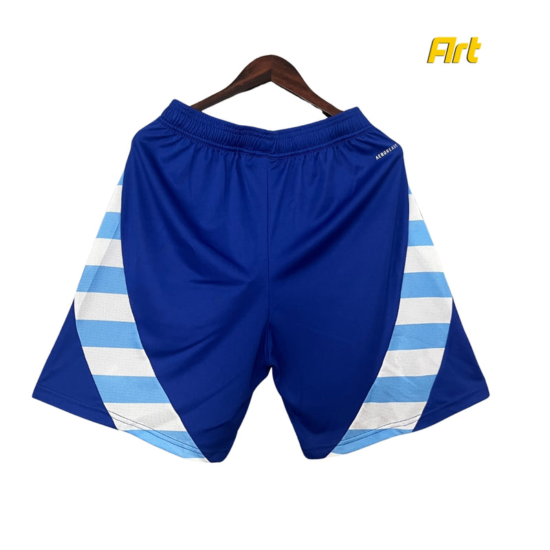 Shorts Argentina Away 2024/25 Adidas - Versão Torcedor Azul