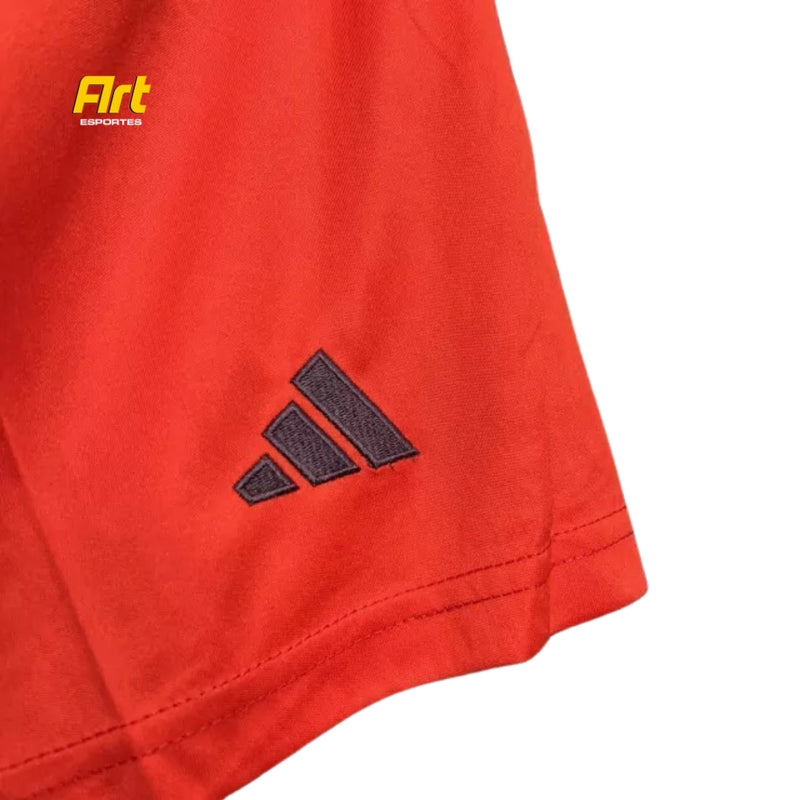 Shorts Bayern de Munique Home 2024/25 Adidas - Versão Torcedor Vermelho