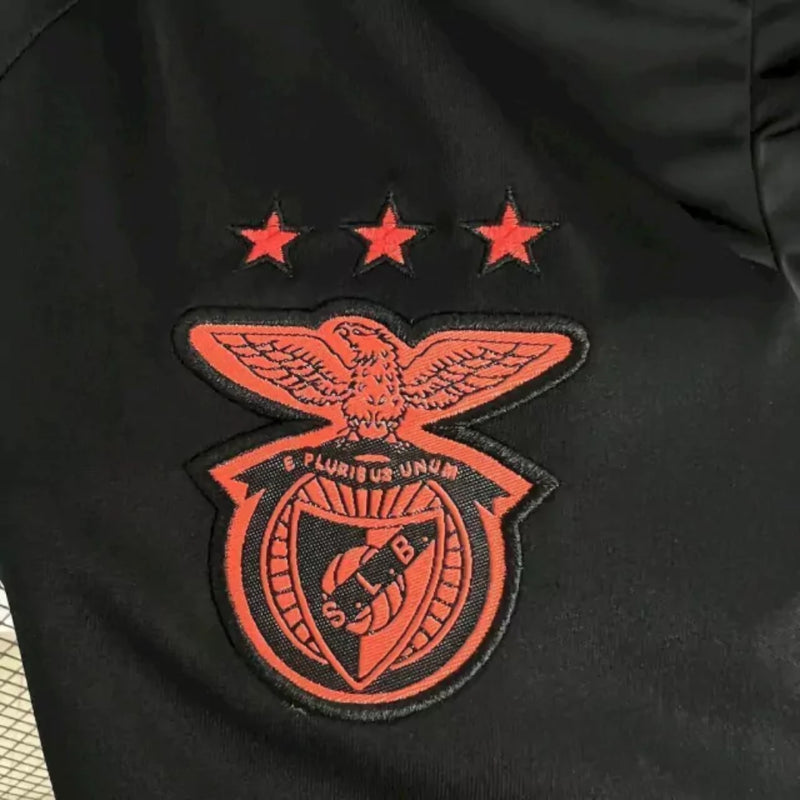 Shorts Benfica Away 2024/25 Adidas - Versão Torcedor Preto