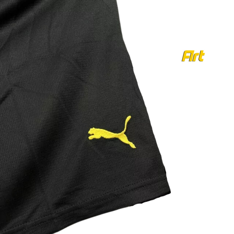 Shorts Borussia Home 2024/25 Puma - Versão Torcedor Preto