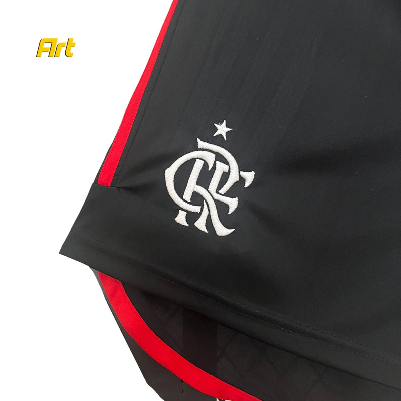 Shorts Flamengo Away 2024/25 Adidas - Versão Torcedor Preto