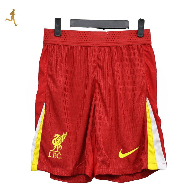 Shorts Liverpool Titular 24/25 Home Versão Jogador Vermelho Amarelo 2024/2025 - Calção de futebol Liverpool 24/25 Nike