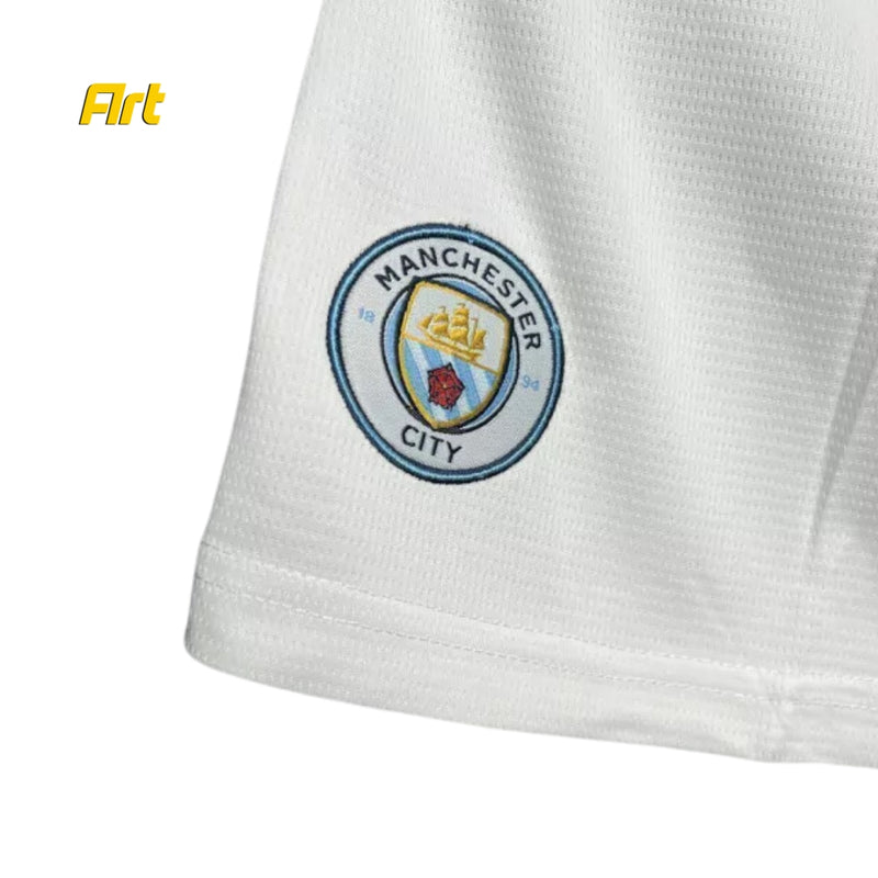 Shorts Manchester City Home 2024/25 Puma - Versão Torcedor Branco