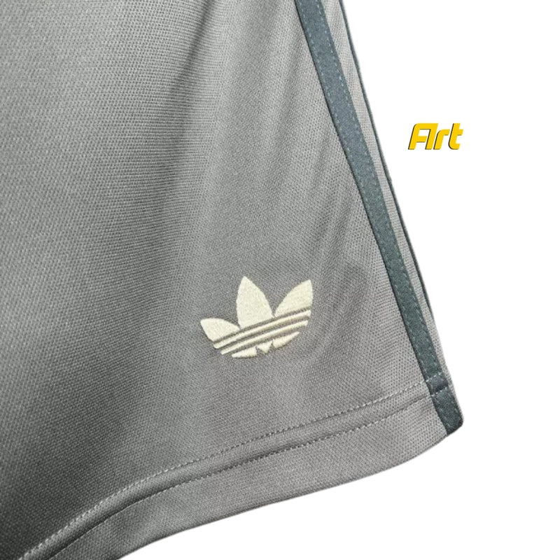 Shorts Real Madrid Third 2024/25 Adidas - Versão Torcedor Cinza