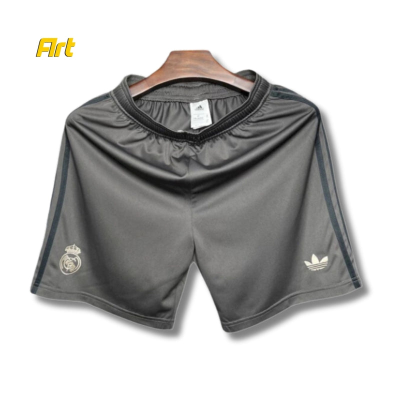 Shorts Real Madrid Third 2024/25 Adidas - Versão Torcedor Cinza