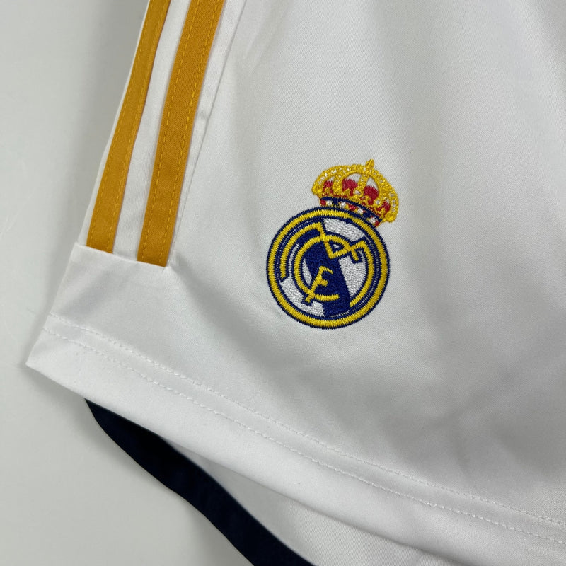 Shorts Real Madrid Home 2023/24 Adidas - Versão Torcedor Branco