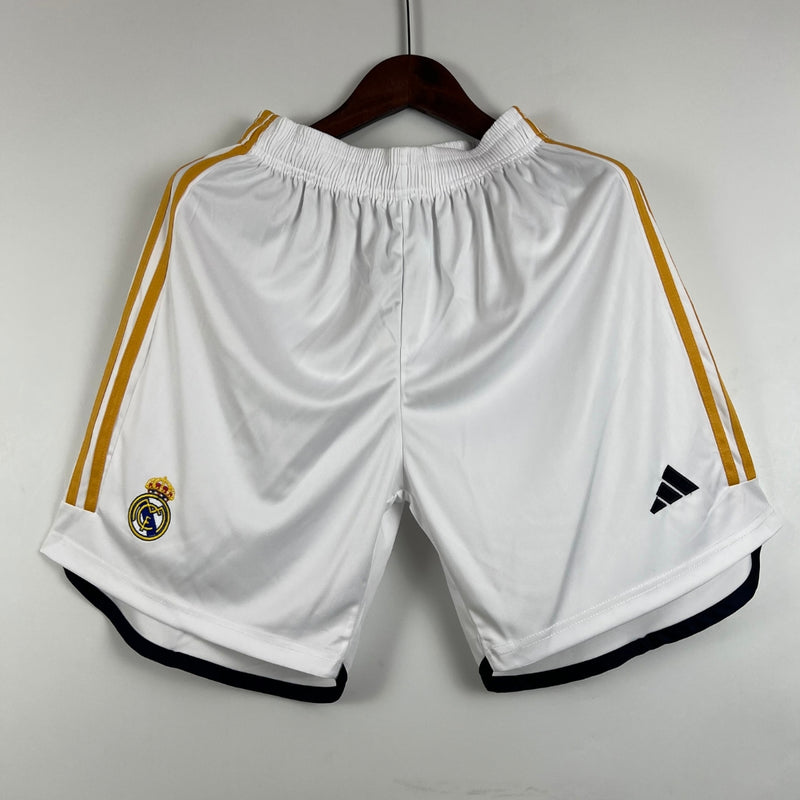 Shorts Real Madrid Home 2023/24 Adidas - Versão Torcedor Branco