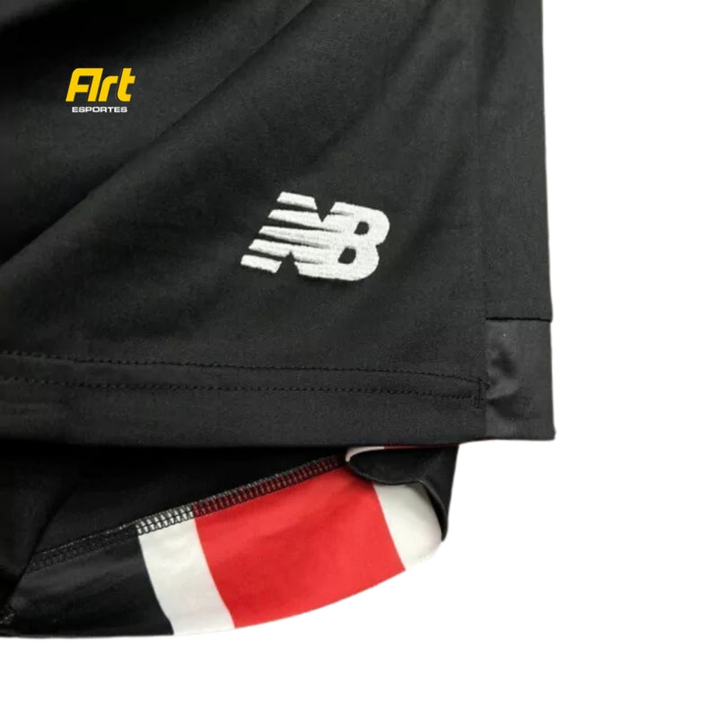 Shorts São Paulo Away 2024/25 NB - Versão Torcedor Preto