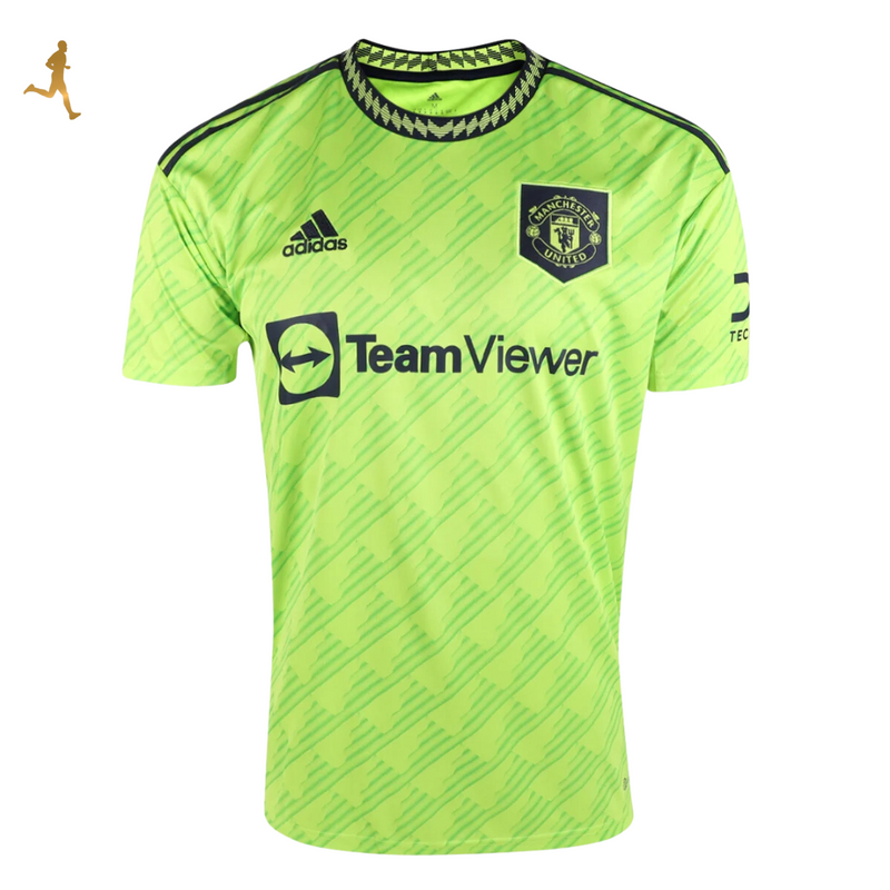 camisa-manchester-united-3-third-22-23-away-versao-jogador-gola-verde-preto-manga-curta-manequim-fundo-branco