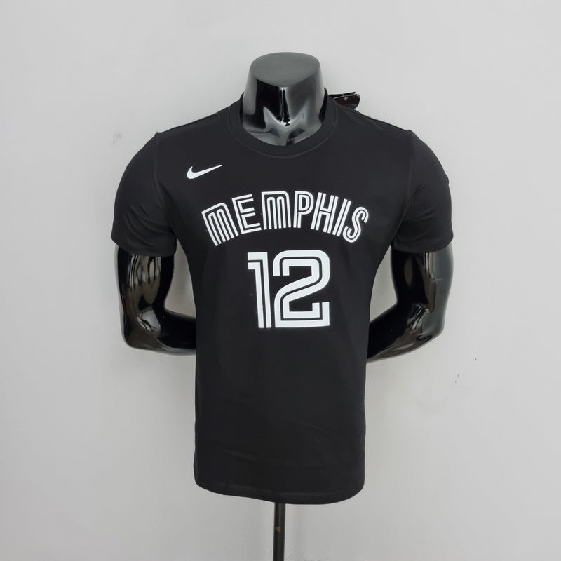 camisa-de-basquete-esportiva-preta-branco-12-memphis-nike-manequim-preto-branco