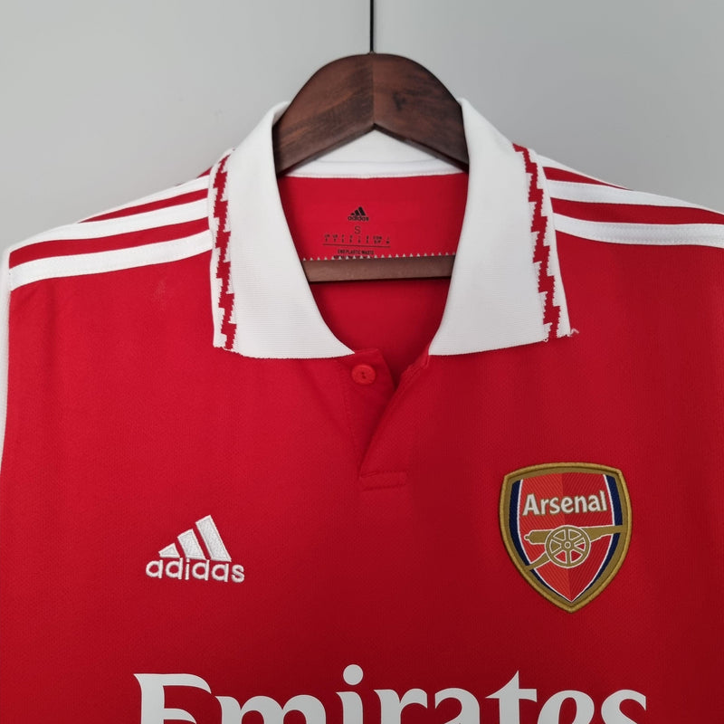 camisa-arsenal-home-22-23-torcedor-polo-gabriel-jesus-vermelho-branco-adidas-martinelli-premiere-league