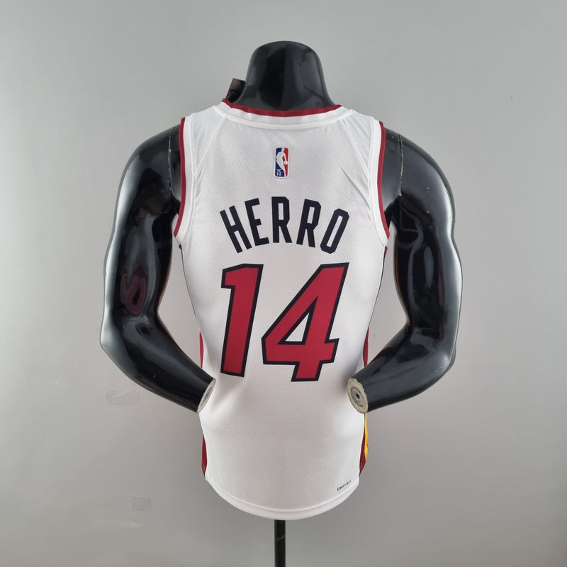 camisa-regata-de-basquete-miami-heat-branco-vermelho-preto-butler-adebayo-herro-14-17-versão-torcedor-22