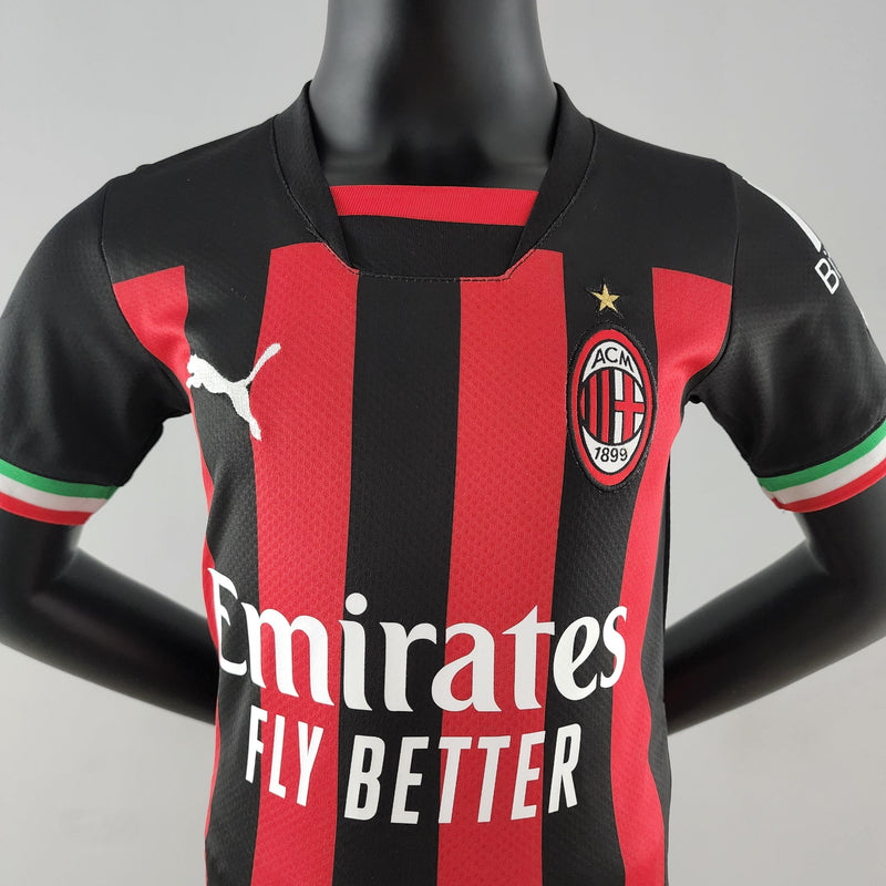 Kit Infantil Futebol Milan 22/23