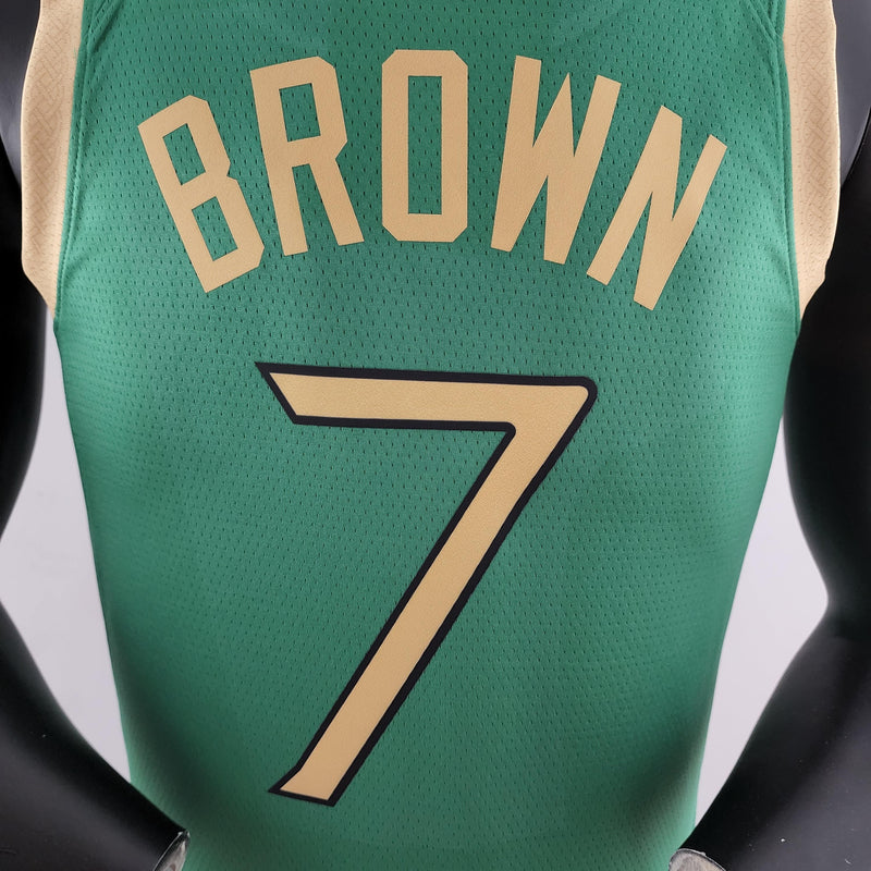 regata-de-basquete-boston-celtics-verde-amarelo-7-11-0-tatum-brown-irving-manequim-preto-versão-torcedor