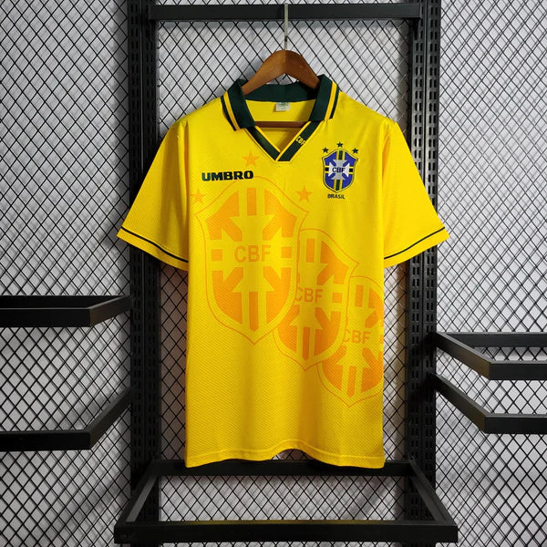 camisa-brasil-titular-I-home-gola-polo-verde-1994-copa-do-mundo-amarelo-verde-preto