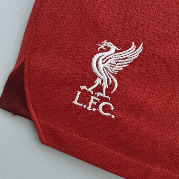 Shorts Liverpool Nike Home 2022/23 Vermelho e Branco