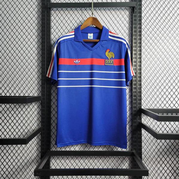 Camisa França I Retrô - Seleção Francesa Titular Adidas Home 1984/86