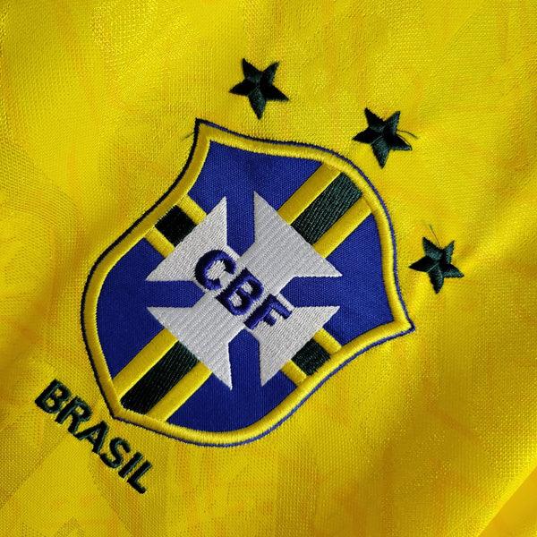 camisa-brasil-titular-I-amarelo-gola-polo-verde-retrô-1991-1993-retro