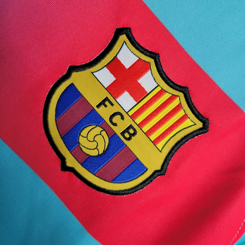 camisa-barcelona-nike-away-23-24-branco-azul-grená-pedri-jordi-alba-lewandowski-gavi-xavi-rafinha-torcedor