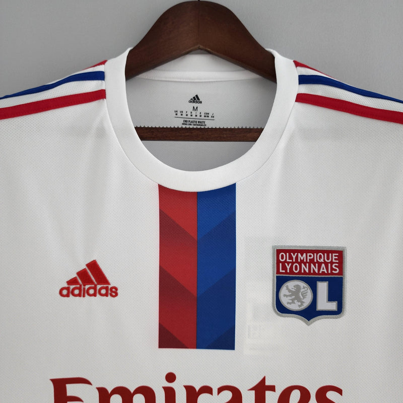 Camisa Lyon Home Adidas - Versão Torcedor 22/23 Branca, Vermelho e Azul