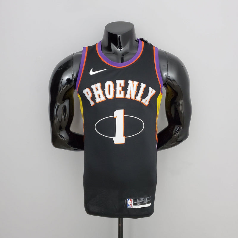 camisa-de-basquete-phoenix-suns-versão-torcedor-preto-gola-roxa-3