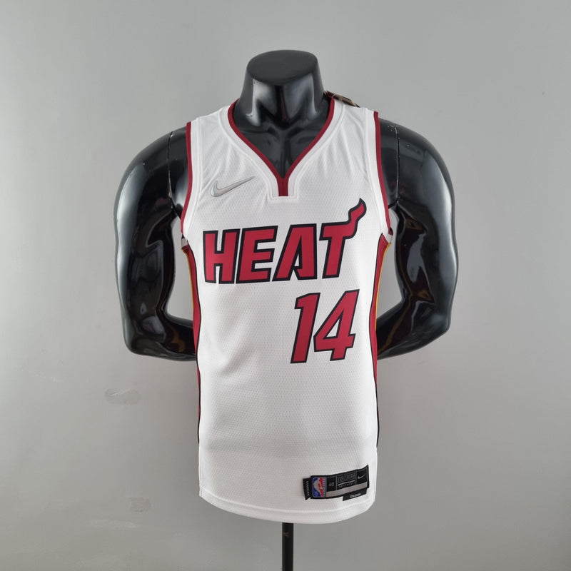 camisa-regata-de-basquete-miami-heat-branco-vermelho-preto-butler-adebayo-herro-14-17-versão-torcedor