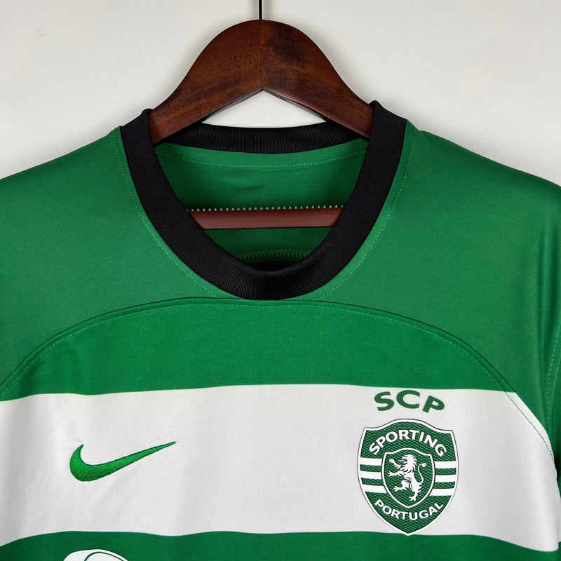 Camisa Sporting Lisboa Home Nike - Versão Torcedor 23/24 Verde e Branca