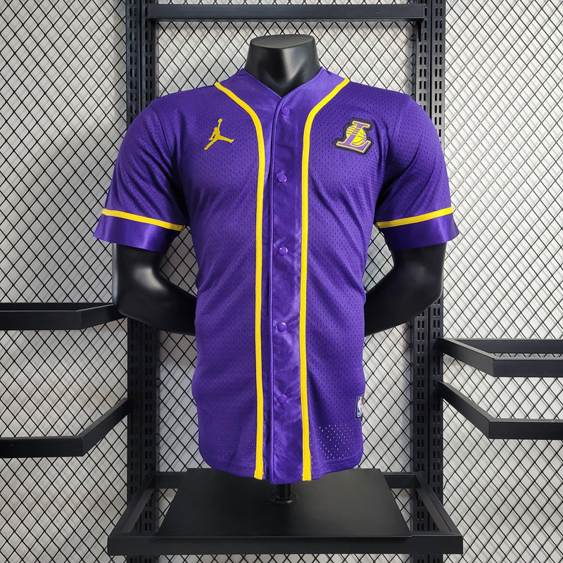 Camiseta Esportiva NBA Lakers Stadium Purple