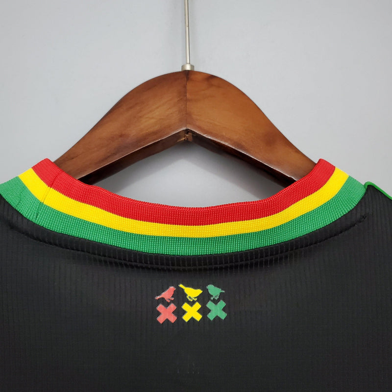 Camiseta Versão Torcedor Ajax 21/22 Preta Bob Marley