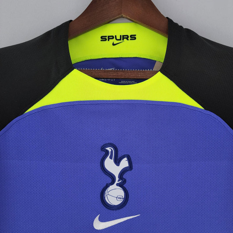 Camisa Tottenham Spurs Home Nike - Versão Torcedor 22/23 Azul, Verde/Amarelo e Preto