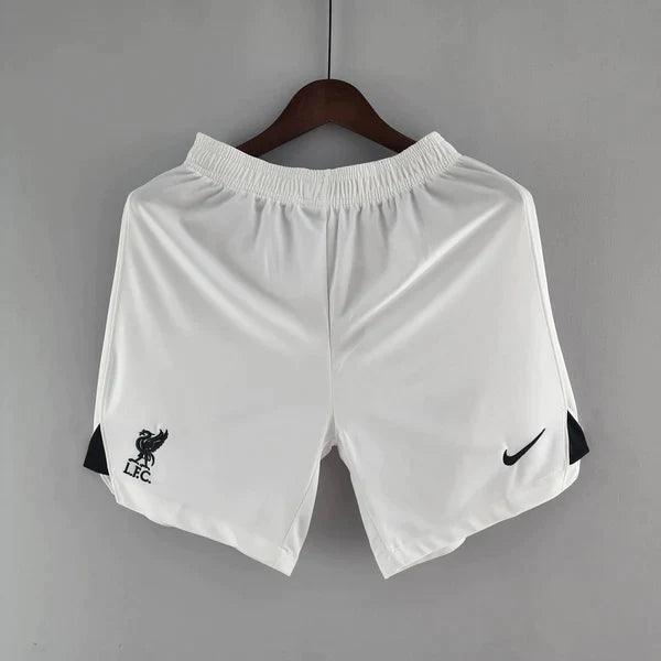 Shorts Liverpool Nike Away 2022/23 Branco e Preto