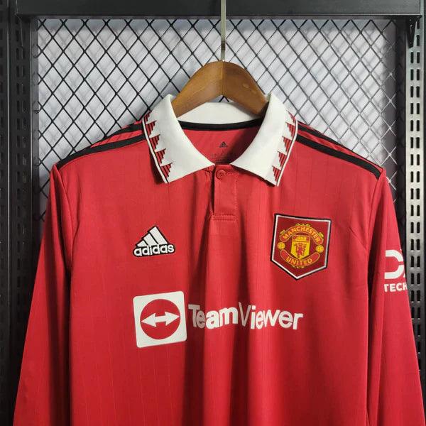 Camisa Manchester United Manga Longa I Adidas Home 2022/23