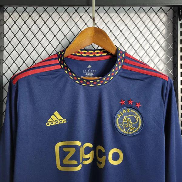 Camisa Manga Longa Ajax Adidas Away 2022/23 Azul Marinho