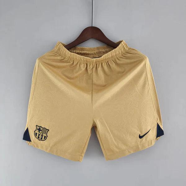 Shorts Barcelona Nike Away 2022/23 Dourado